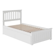 Leo & Lacey Twin Platform Bed with Matching Footboard & Storage Drawers in White