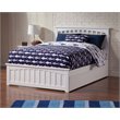 Leo & Lacey Full Platform Bed with Matching Footboard & Twin Trundle in White