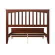 Leo & Lacey Farmhouse Solid Wood Full Spindle Bed with Headboard in Walnut