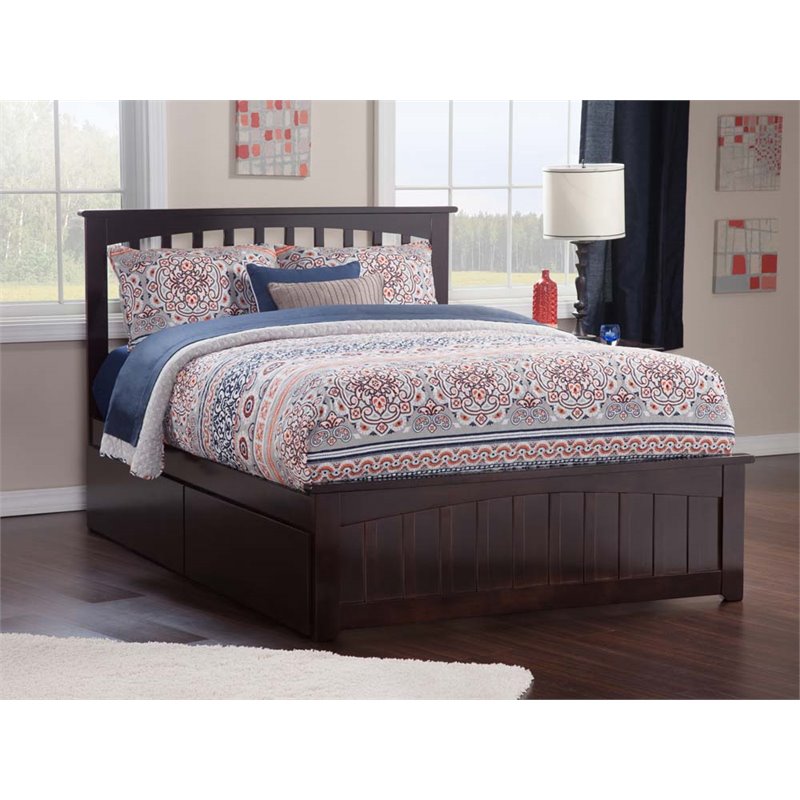 Leo & Lacey Urban Full Storage Platform Bed in Espresso