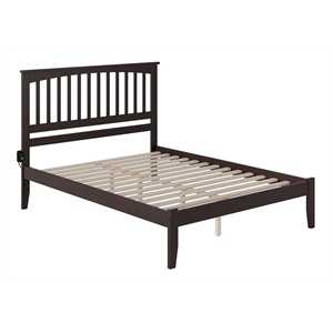Leo & Lacey Mission Queen Solid Wood Platform Bed in Espresso