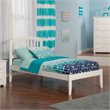 Leo & Lacey Contemporary Twin XL Solid Wood Platform Bed in White