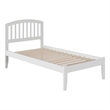Leo & Lacey Contemporary Twin XL Solid Wood Platform Bed in White