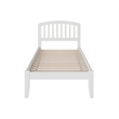 Leo & Lacey Contemporary Twin XL Solid Wood Platform Bed in White