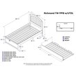Leo & Lacey Richmond Twin Wood Platform Bed and Twin Trundle in Walnut