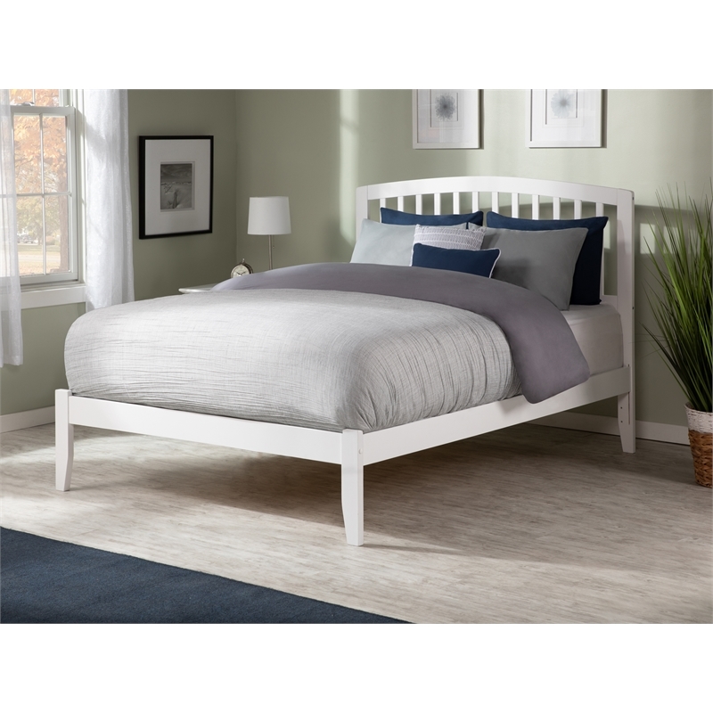 Leo & Lacey Richmond Full Solid Wood Platform Bed in White