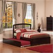 Leo & Lacey Richmond Full Wood Platform Bed and Twin Trundle in Espresso