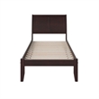 Leo & Lacey Farmhouse Solid Wood Twin XL Platform Bed w/ USB Charger in Espresso