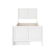 Leo & Lacey Portland Twin XL Storage Wood Platform Bed  in White