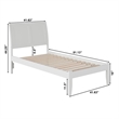 Leo & Lacey Contemporary Twin Solid Wood Platform Bed in White