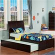 Leo & Lacey Twin Trundle Platform Bed in Espresso