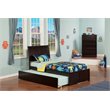 Leo & Lacey Twin Trundle Platform Bed in Espresso