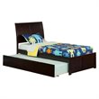 Leo & Lacey Twin Trundle Platform Bed in Espresso
