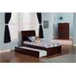 Leo & Lacey Urban Twin Trundle Platform Bed in Walnut