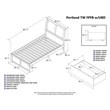 Leo & Lacey Twin Storage Platform Bed in Espresso