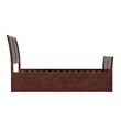 Leo & Lacey Twin Platform Bed with Matching Footboard & Twin Trundle in Walnut
