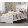 Leo & Lacey Twin Wood Foundation Bed Frame with Matching Footboard White