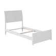 Leo & Lacey Twin Wood Foundation Bed Frame with Matching Footboard White