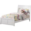 Leo & Lacey Twin Wood Foundation Bed Frame with Matching Footboard White