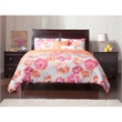 Leo & Lacey Solid Wood Full Platform Bed with USB Charging Station in Espresso