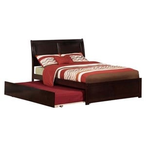 Leo & Lacey Full Trundle Platform Bed in Espresso