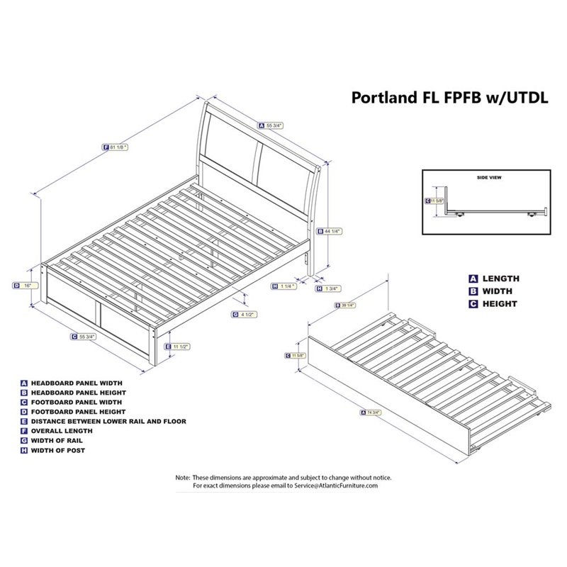Leo & Lacey Full Trundle Platform Bed in Espresso