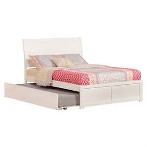 Leo & Lacey Urban Full Trundle Platform Bed in White
