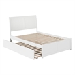 Leo & Lacey Portland Full Wood Platform Bed  & Twin Trundle in White