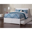 Leo & Lacey Portland Full Wood Platform Bed  & Twin Trundle in White