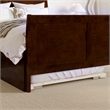Leo & Lacey Portland Full Wood Platform Bed  & Twin Trundle in Walnut