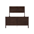Leo & Lacey Full Wood Foundation Bed Frame with Matching Footboard Espresso