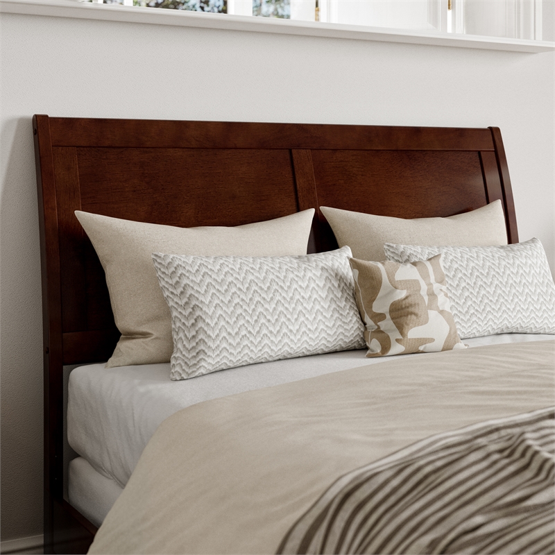 Leo & Lacey AFI Portland Full Wood Foundation Bed Frame in Walnut