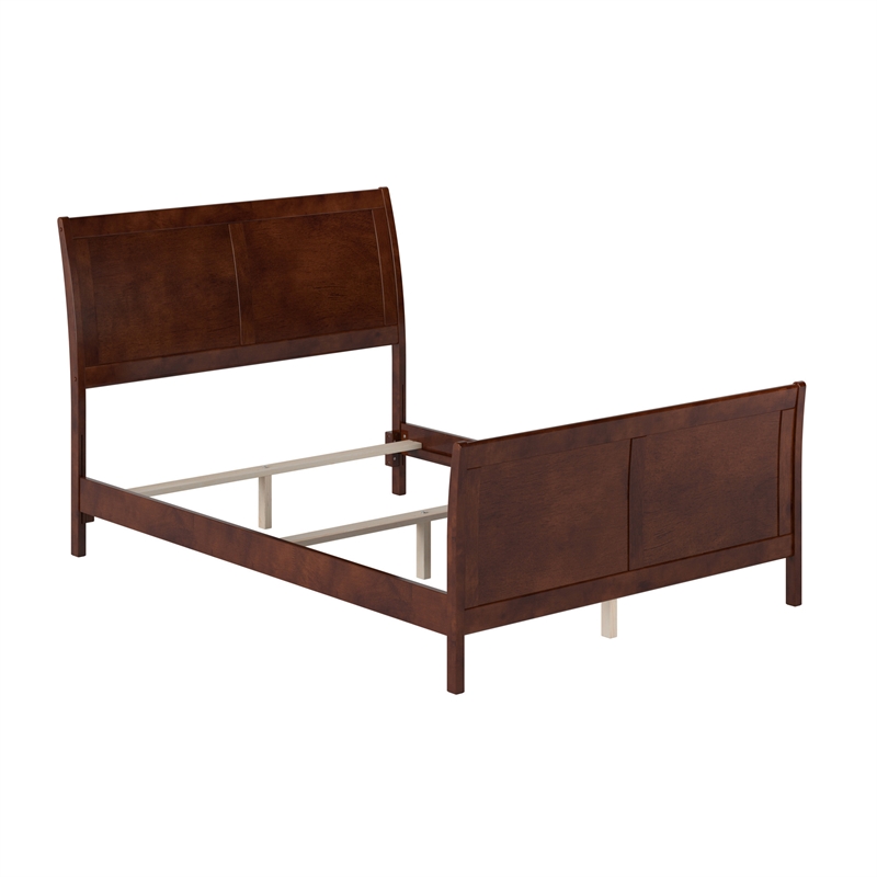 Leo & Lacey AFI Portland Full Wood Foundation Bed Frame in Walnut