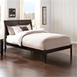 Leo & Lacey Contemporary Queen Solid Wood Platform Bed in Espresso