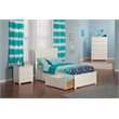 Leo & Lacey Urban Twin XL Storage Platform Bed in White