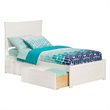 Leo & Lacey Urban Twin XL Storage Platform Bed in White