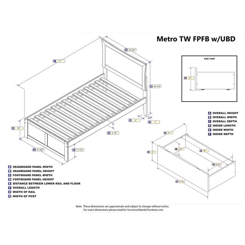 Leo & Lacey Urban Twin Storage Platform Bed in White