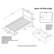 Leo & Lacey Urban Twin Storage Platform Bed in White