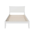 Leo & Lacey Transitional Solid Wood Full Platform Bed with Charging USB in White