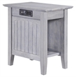 Leo & Lacey Chair Side Table with Charger Driftwood Grey