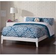 Leo & Lacey Contemporary Full Solid Wood Foundation Bed in White