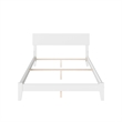 Leo & Lacey Contemporary Full Solid Wood Foundation Bed in White