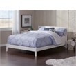 Leo & Lacey Contemporary Full Solid Wood Foundation Bed in White