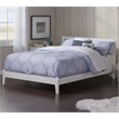 Leo & Lacey Contemporary Full Solid Wood Foundation Bed in White