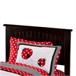 Leo & Lacey Contemporary Twin Solid Wood Foundation Bed in Espresso