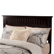 Leo & Lacey Contemporary Queen Solid Wood Foundation Bed in Espresso