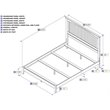 Leo & Lacey Contemporary Queen Solid Wood Foundation Bed in Espresso