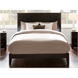 Leo & Lacey Contemporary Queen Solid Wood Foundation Bed in Espresso