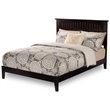 Leo & Lacey Contemporary Queen Solid Wood Foundation Bed in Espresso