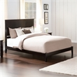 Leo & Lacey Contemporary King Solid Wood Foundation Bed in Espresso